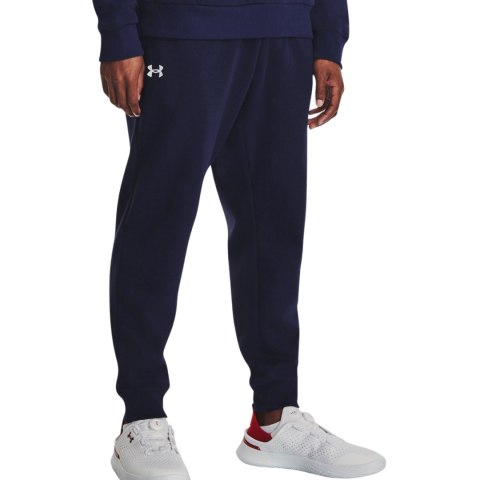 Spodnie męskie Under Armour Rival Fleece Joggers granatowe 1379774 410 Under Armour Spodnie męskie Under Armour Rival Fleece Joggers granatowe 1379774 410 Under Armour
